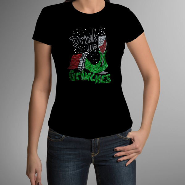 Drink Up Grinches – Ladies Spangles