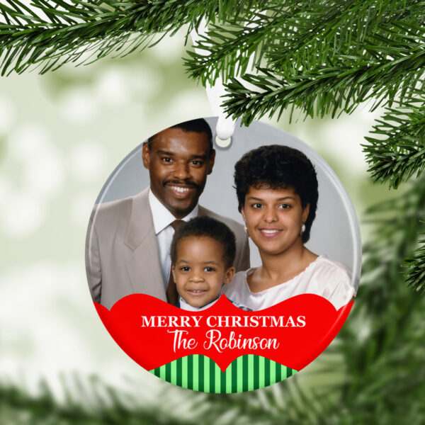 Family Christmas Ornament 2 sided