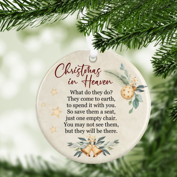 Christmas in Heaven Photo Ornament – 2 Sided