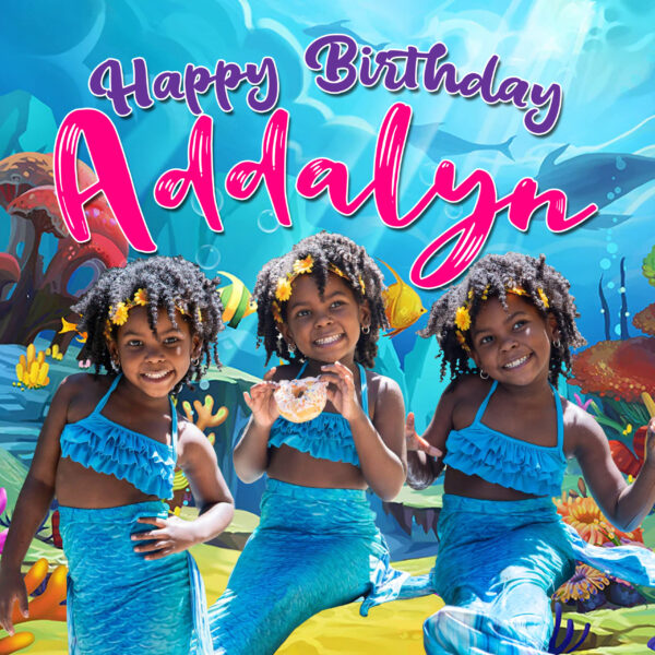 Birthday Banner Under the Sea 52″x52″