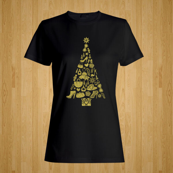 Lady Christmas Tree Tshirt