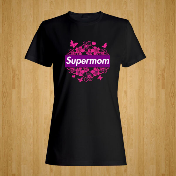 Supermom Floral Tshirt