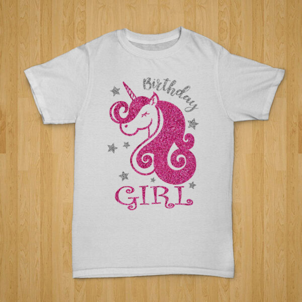 Kid Birthday Girl Unicorn Tshirt