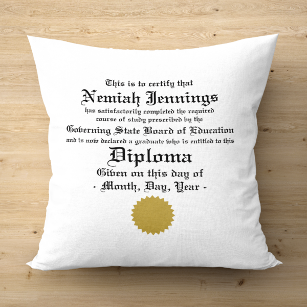 Grad Diploma Pillow Design